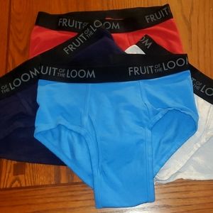 Fruit of the Loom, Briefs, Breathable, Size XL , Red, Dark Blue, Blue, Gray